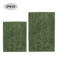thumbnail image 1 of Tripumer 2 Piece Chenille Bathroom Rug Set Soft Plush Shower Mats Soft Plush Absorbent Shag for Shower Floor Dark Olive Green, 1 of 7