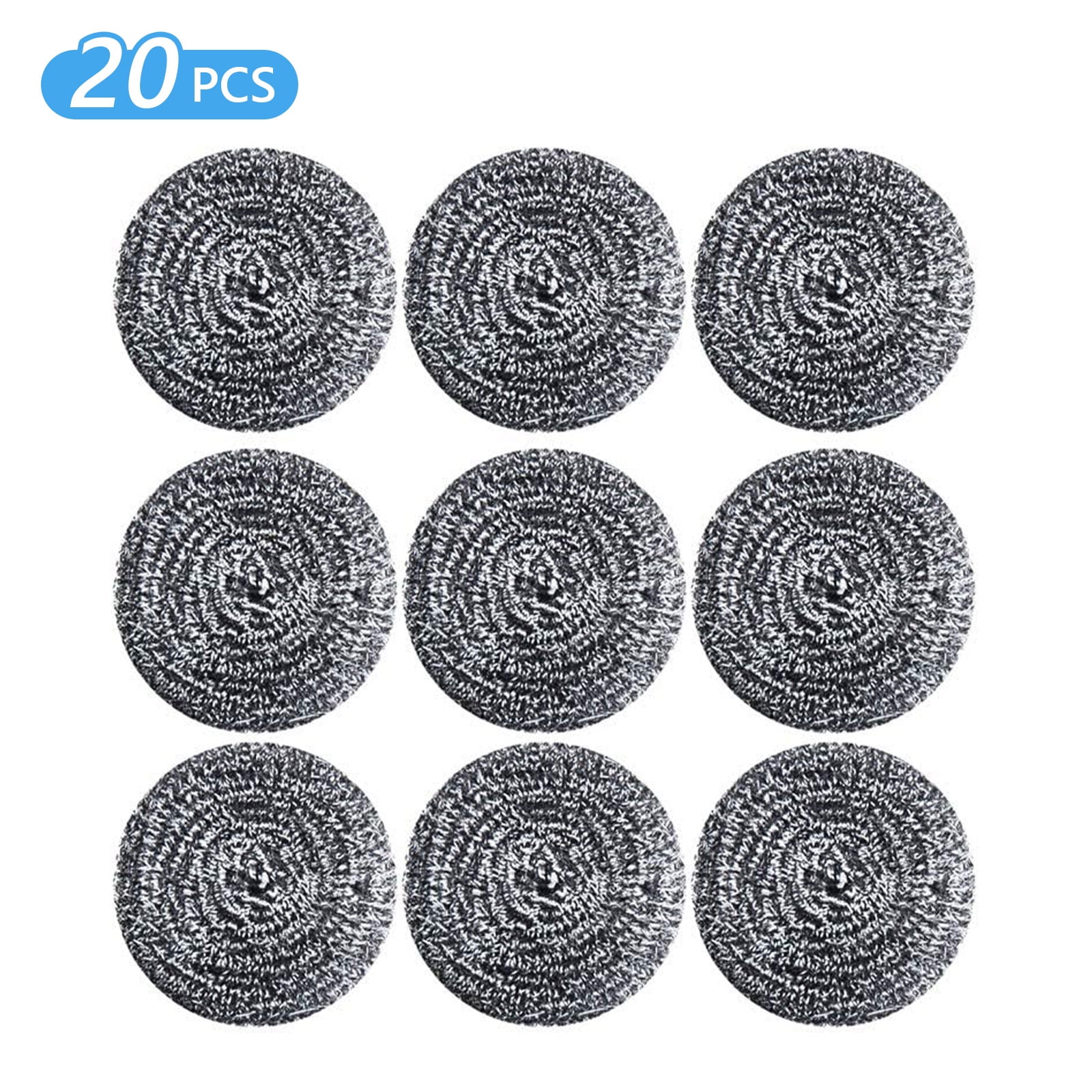4 PCS Stainless Steel Sponges Scrubbers Cleaning Ball Utensil Scrubber  Density Metal Scrubber Scouring Pads Ball for Pot Pan Dish Wash Cleaning  for