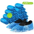 thumbnail image 1 of Tripumer 200 Pack 100 Pairs Disposable Shoe Covers Plastic Protective Footwear Hygienic Boot Shoe Covers, 1 of 6