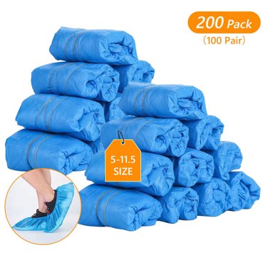 Ioiopeak Disposable Shoe Covers 200 Pack - Non-Slip, Water Resistant Boot Protectors For Indoor & Outdoor Use