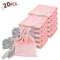 thumbnail image 1 of Tripumer 20PCS Velvet Jewellery Bags 4.7x5.5inch Jewellery Bags with Tassel Drawstring Wedding Holiday Gift Bags for Jewellery Watches Gifts -DBlue, 1 of 8