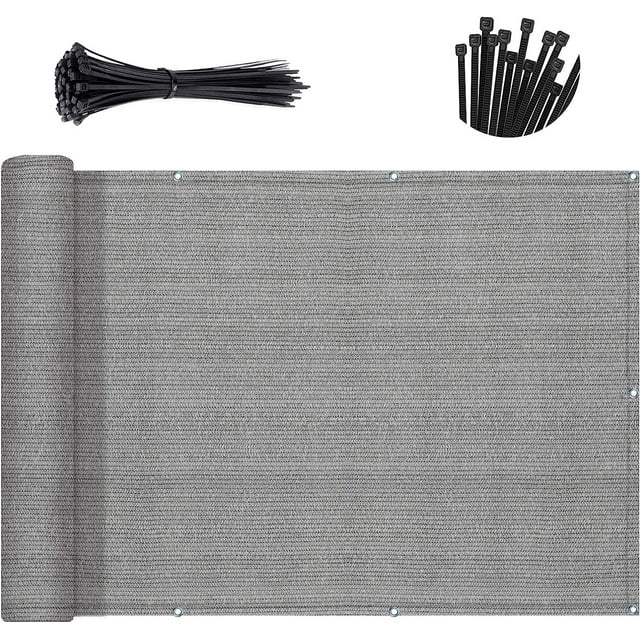 Tripumer 3.3inch X 9.84inch Gray Privacy Fence Mesh Apartment Balcony