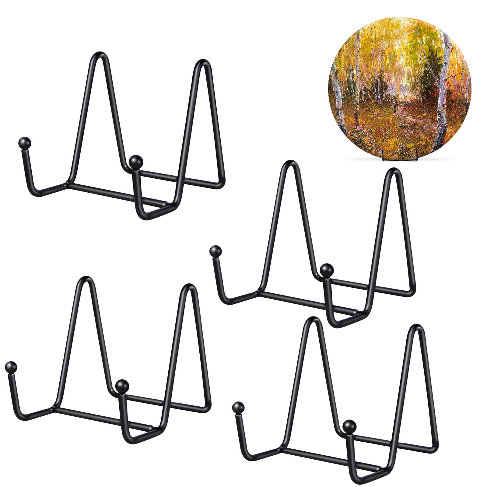 Tripumer 3 Inch Plate Display Stand Metal Plate Rack Display Stand for