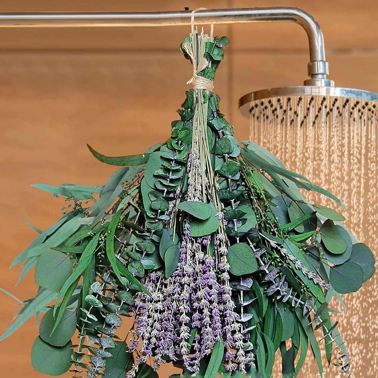 Tripumer 35PCS Fresh Mixed Eucalyptus and Lavender Shower Bouquet
