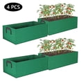 thumbnail image 1 of Tripumer 4 Pcs Plant Grow Bag  Square Raised Garden Planting Beds Pots 5 Gallon Large Heavy Duty Fabric Grow Pot Breathe Cloth Planting Container Outdoor Green, 1 of 7