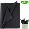 thumbnail image 1 of Tripumer 40 Pcs Colored Tissue Paper Gift Wrapping Paper sheet Wrap Packaging Paper for DIY Crafts Birthday Weddings Graduation Party Decor Black, 1 of 6