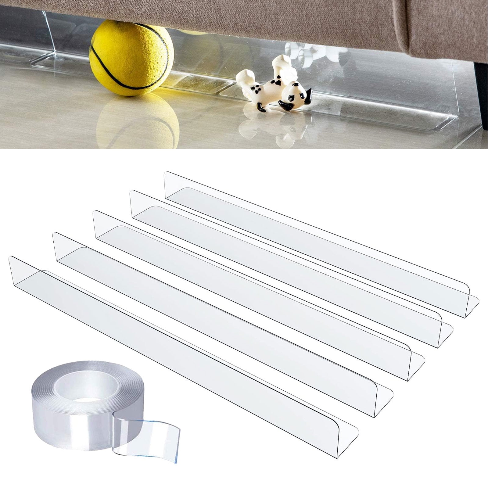 Tripumer 5 Pcs Sofa Under Barrier Gap Bumper Under Furniture 1.6" Tall