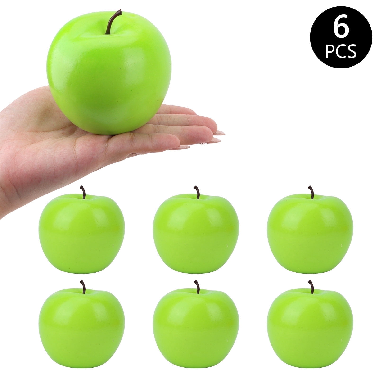 Fake Apple Object Tripumer 6 Pcs Plastic Lifelike Fake Fruit Apple Fake Apple Artificial ...