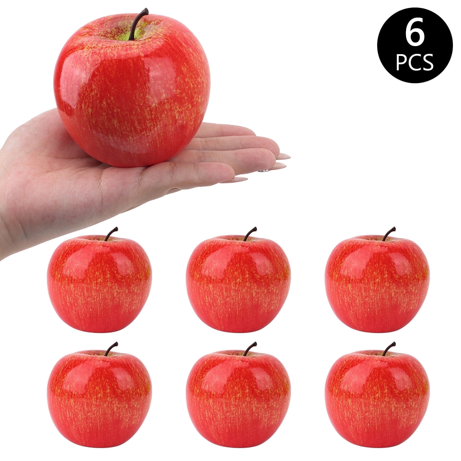 Fake Apple Object Tripumer 6 Pcs Lifelike Fake Fruit apple Fake apple Artificial Fruits ...
