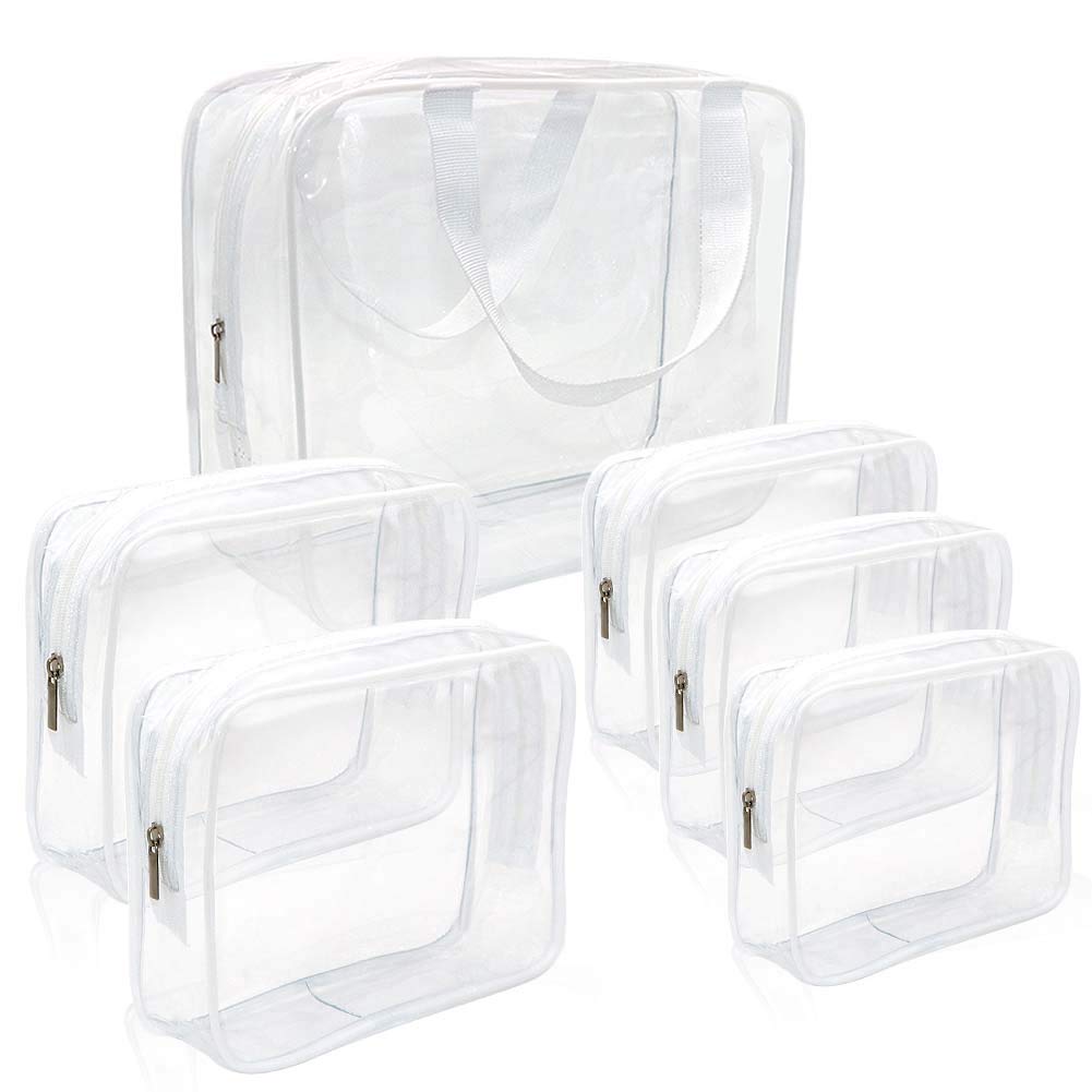 Clear Purse Stadium Approved, Clear Makeup Bag with Handle
