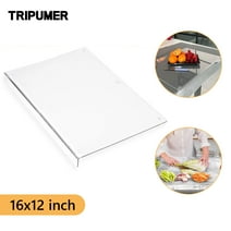 Tripumer Acrylic Cutting Board Clear Chopping Board 16 x 12 inch Clear Cutting Boards  Kitchen Non Slip Counter Lip High Quality  Convenient Multifunctional Kitchen Tool  Home Restaurant Clear