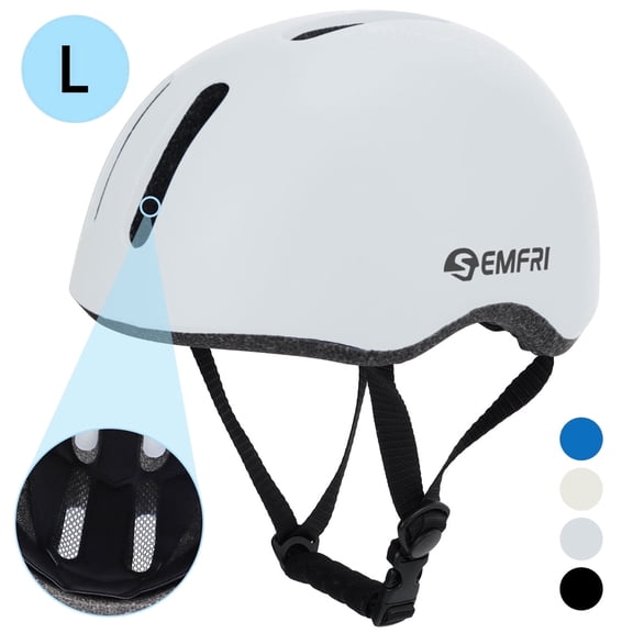 Semfri Adult Bike Helmet Skateboard Road Cycling Helmet Suitable Multi-Sport Scooter Skating Bicycle Large Size for Men Women Gray