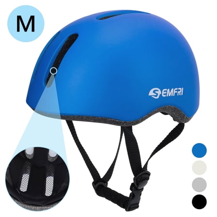 Semfri Adult Bike Helmet Skateboard Road Cycling Helmet Suitable Multi-Sport Scooter Skating Bicycle Medium Size for Men Women Blue