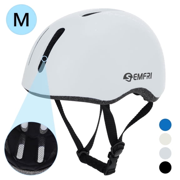 Semfri Adult Bike Helmet Skateboard Road Cycling Helmet Suitable Multi-Sport Scooter Skating Bicycle Medium Size for Men Women Gray