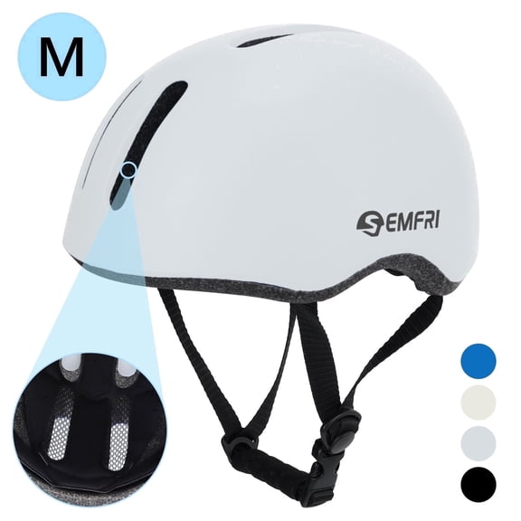 Semfri Adult Bike Helmet Skateboard Road Cycling Helmet Suitable Multi-Sport Scooter Skating Bicycle Medium Size for Men Women Gray