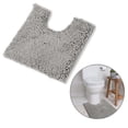 thumbnail image 1 of Tripumer U-Shaped Chenille Bathroom Rug  20 x 20 inch Ultra Soft Absorbent Machine WashDry Light Gray, 1 of 6
