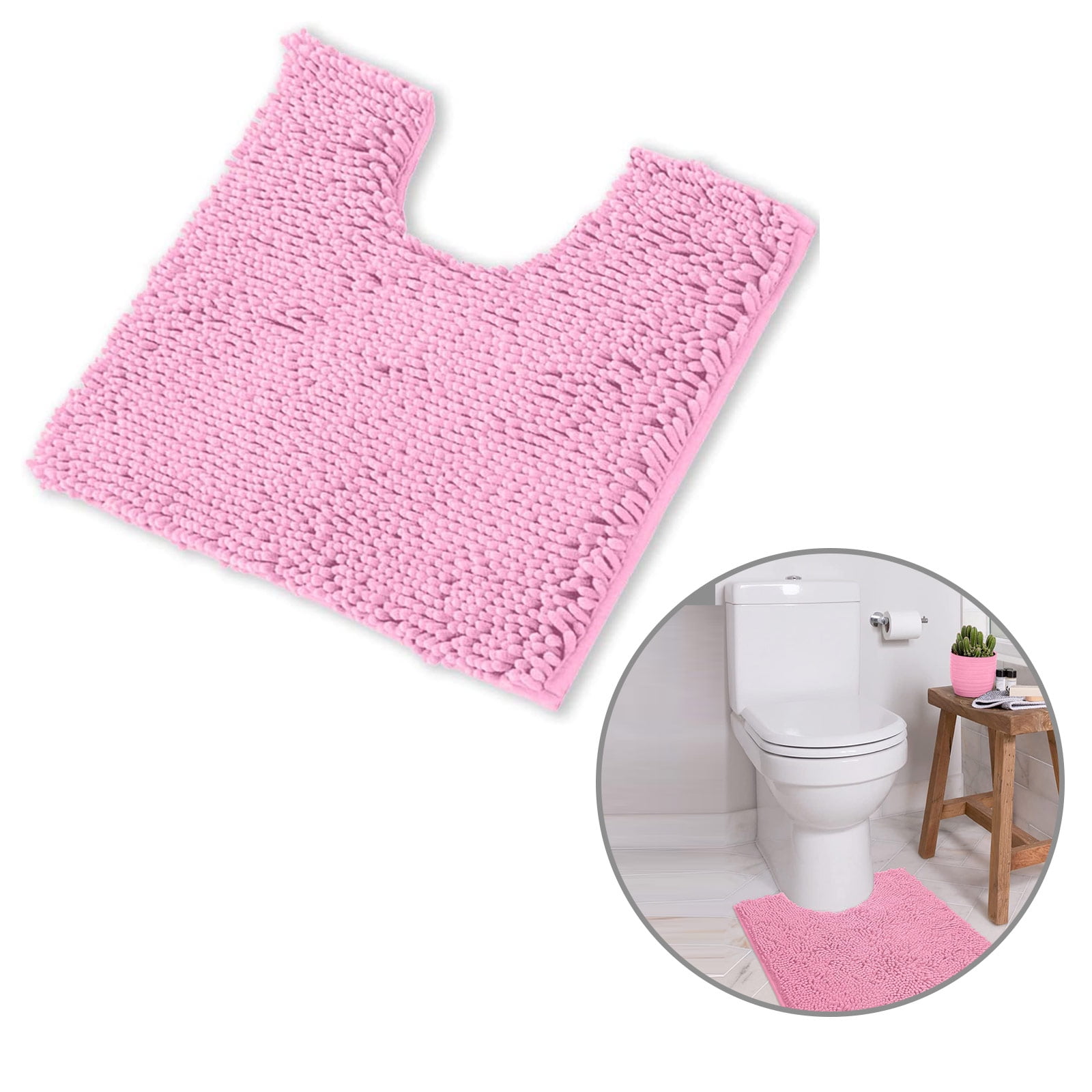 Tripumer Bath Rugs UShaped Toilet Mats Ultra Soft Non Slip and