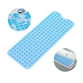 Tripumer XL 40x16 Inch NonSlip Shower Bath Tub Mat, PVC, Drain Holes and Suction Cups, Navy