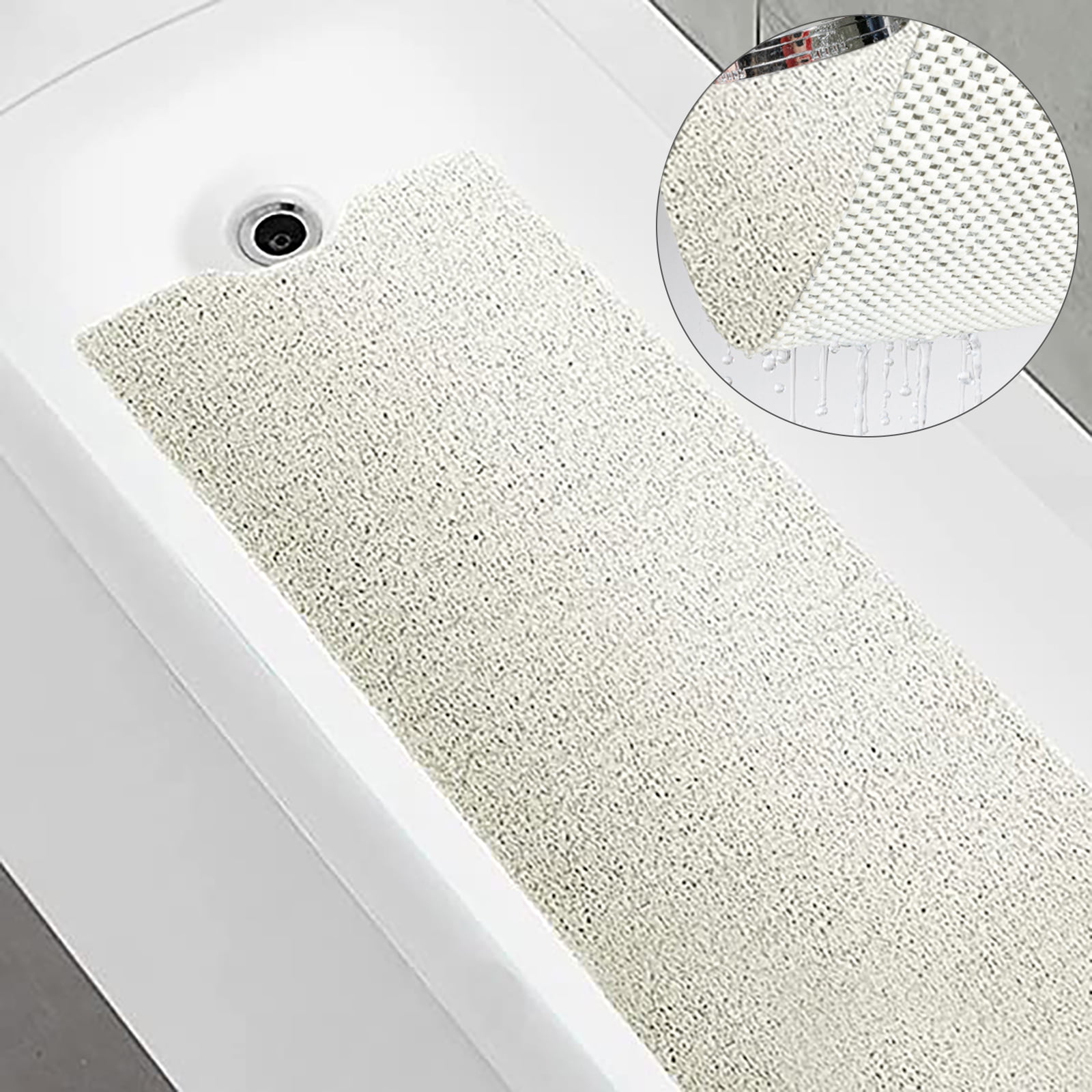 Tripumer Non-Slip Bath Tub Shower Mat, Quick Drying, Soft Textured, PVC ...