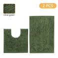 thumbnail image 1 of Tripumer  Bathroom Rugs Sets 2 Piece Chenille Bathroom Mat Sets Shaggy Microfiber Rugs Sets Bathroom Mats for Bathroom Extra Soft Absorbent Olive Green, 1 of 7