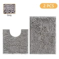 thumbnail image 1 of Tripumer  Bathroom Rugs Sets 2 Piece Chenille Bathroom Mat Sets Shaggy Microfiber Rugs Sets Bathroom Mats for Bathroom Extra Soft Absorbent Light Gray, 1 of 8