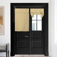 thumbnail image 1 of Hengbo Blackout Door Curtains Privacy French Door Curtains 26inchx 40inch No-Punch Insulated Curtains for Bedrooms, Patios, French Door Fronts, Kitchen Glass Doors Tie Sun Shades 2 Panel - Yellow, 1 of 8