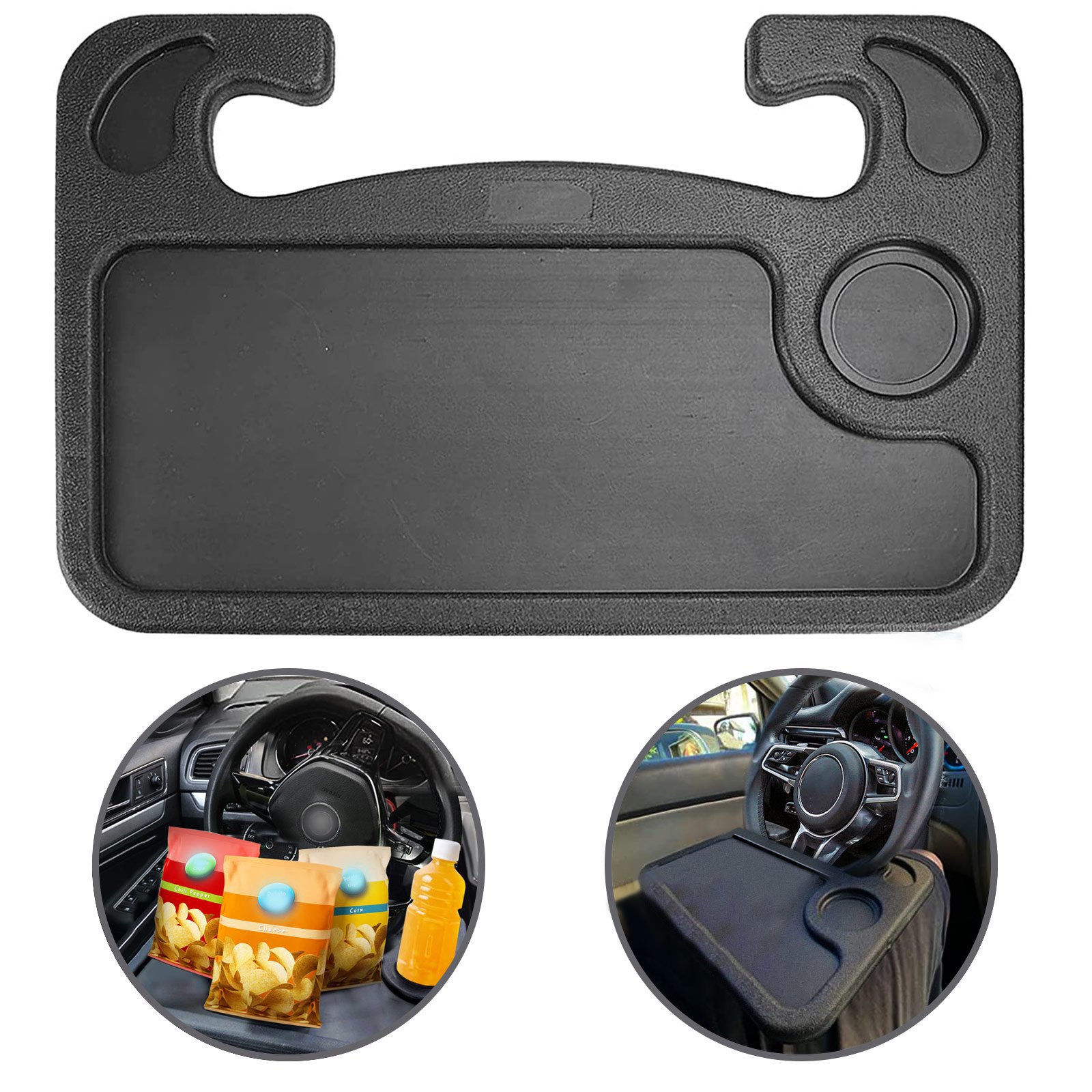 Tripumer Car Steering Wheel Desk Car Stand Trays for Eating Multipurpose Car Steering Wheel Desk