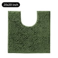 thumbnail image 1 of Tripumer Chenille U-Shaped Mat Toilet Counter Rug 20 x 20 inch Bathroom Rug Bathroom Mat Extra Soft Bathroom Rugs Bathroom Water Absorbent Machine Washable Olive Green, 1 of 6