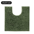 thumbnail image 1 of Hengbo Chenille U-Shaped Mat Toilet Counter Rug 20 x 20 inch Bathroom Rug Bathroom Mat Extra Soft Bathroom Rugs Bathroom Water Absorbent Machine Washable Olive Green, 1 of 6