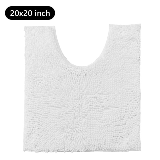 Tripumer Chenille UShaped Mat Toilet Counter Rug 20 x 20 inch Bath Rug