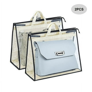 10 Pack Dust bag for handbag - 4 Sizes Clear Purse Storage Beige