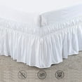 Tripumer Full Wrap Bed Skirt 15 Inch Drop Frilly Soft Bed Skirt