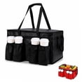 thumbnail image 1 of Tripumer Insulated Food Cooler Bag with 4 Cup Holders, 77l Leak-Proof Catering Bag, Reusable for Food/Grocery Delivery and Daily Use, Black, 1 of 9