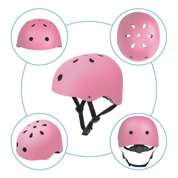 Tripumer Kids Bike Helmets 3-8 Years Old Boys Childrens Adjustable Skateboard Cycling Helmets Pink