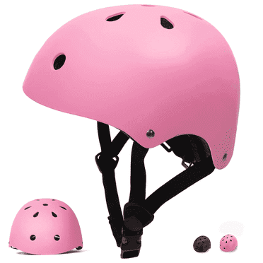 Tripumer Kids Bike Helmet Pink Ages 3-8 Years Old Boys Girls Childrens Adjustable Cycling Helmet for Toddler to Youth