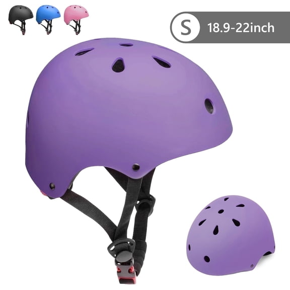 Tripumer Kids Bike Helmet Toddler Ages 3-8 Years Old Boys Girls Children Adjustable Bicycle Helmet Purple