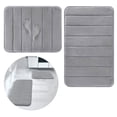 thumbnail image 1 of Hengbo 2-Piece Memory Foam Bathroom Mat Set Extra Absorbent for Bathroom Washable Light Gray, 1 of 7