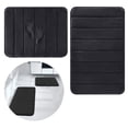 thumbnail image 1 of Hengbo Memory Foam Bathroom Mat Set Bathroom Rug Set 2 Piece Non Slip Extra Absorbent Thick Soft Dry Bathroom Mat Sets for Bathroom Washable Carpets Set 15.7x23.6+19.7x31.5 inches Black, 1 of 7