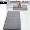 thumbnail image 1 of Hengbo Memory Foam Bathroom Rug Set 2 Piece 16 x 24 and 20 x 32 inch Bathroom Mats and Rugs Sets for Washroom Toilet Gray, 1 of 7