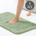 thumbnail image 1 of Tripumer Microfiber Bathroom Mat Shaggy Bathroom Rug Soft Plush Mat 20 x 32 inch Bathroom Rug Extra Soft Mat Water Absorbent Machine Washable Thick Plush Rugs Non Slip Dries Quickly Light Green, 1 of 6