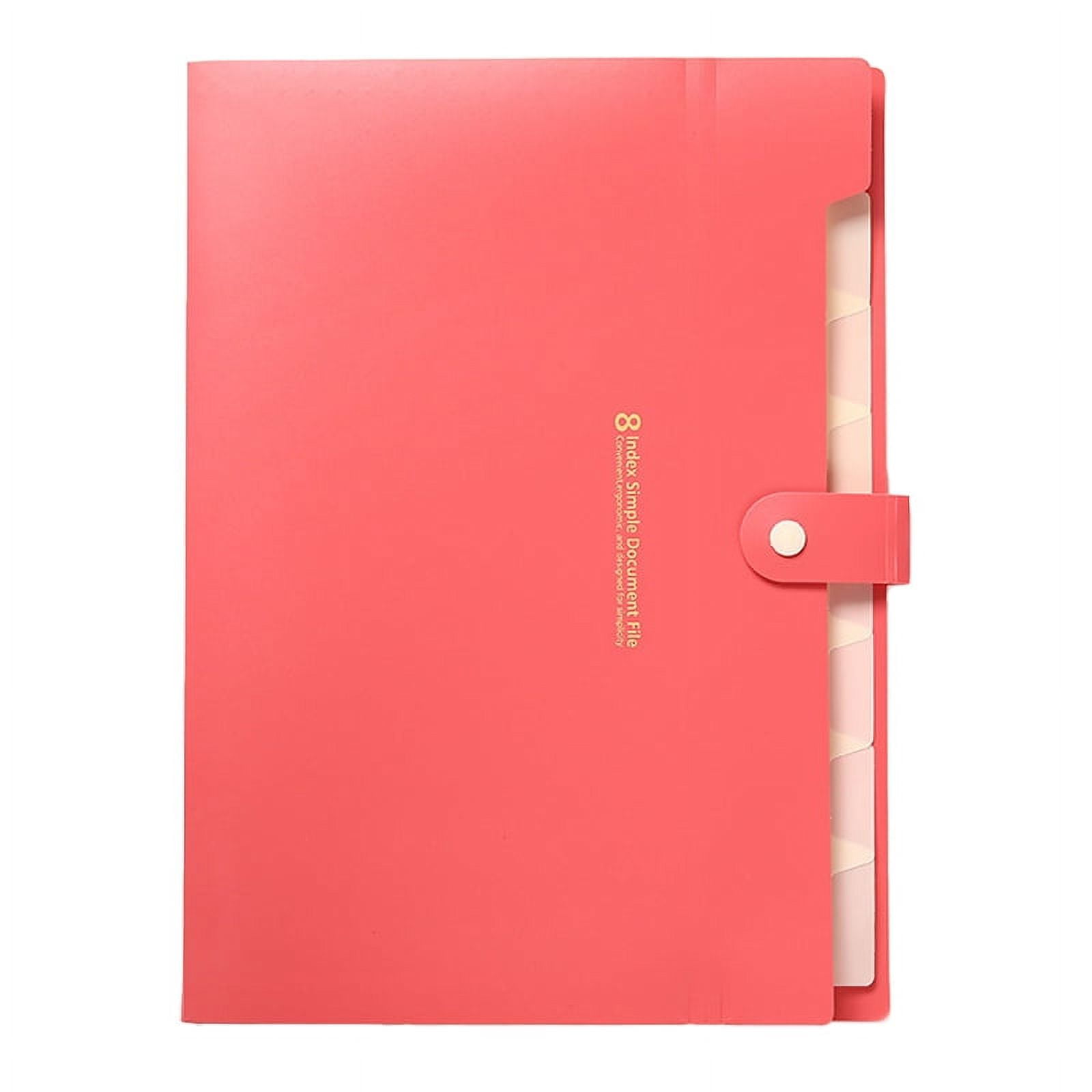 Tripumer Plastic File Folders 8 Pockets Sturdy Folder File Organizer A4