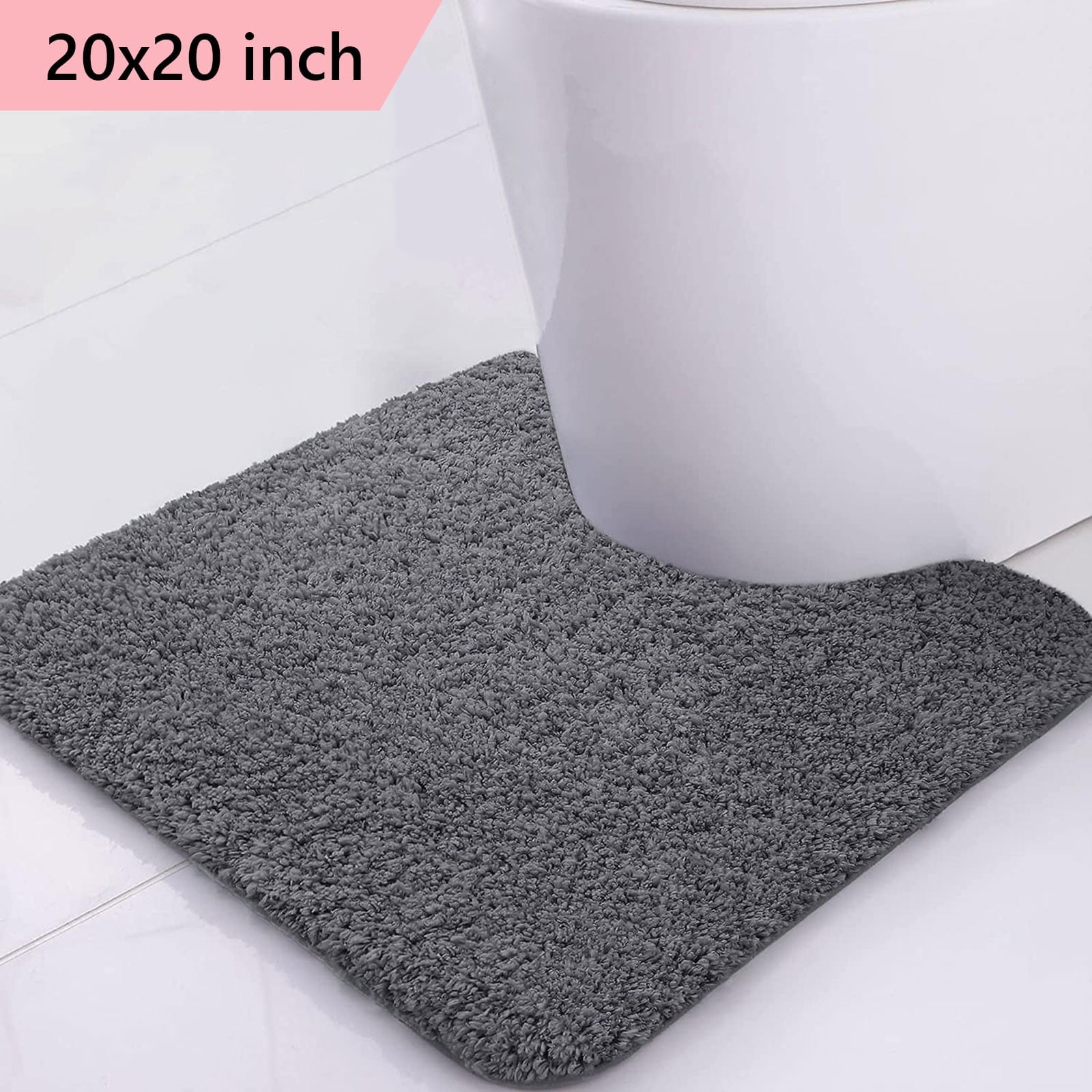 Tripumer Shaggy Contour Rug, 20x20 inch, Ultra Absorbent Microfiber ...