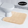 thumbnail image 1 of Tripumer U-Shape Memory Foam Toilet Rug Contour Bathroom Rug 20 x 24 inch Absorbent Mat Floor Carpet Bathroom Rugs Mat for Toilet Base Camel, 1 of 7