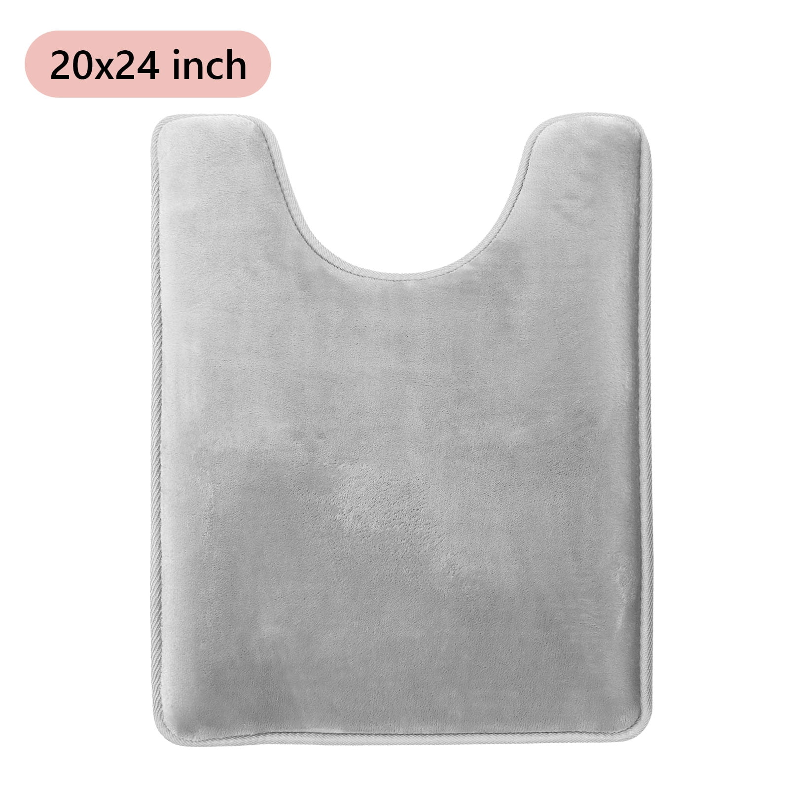 Tripumer UShaped Bathroom Rug Memory Foam Toilet Mat 20 x 24 inch