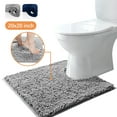Tripumer UShaped Bath Mat, Toilet Contour Chenille Rug, 20x20 inch
