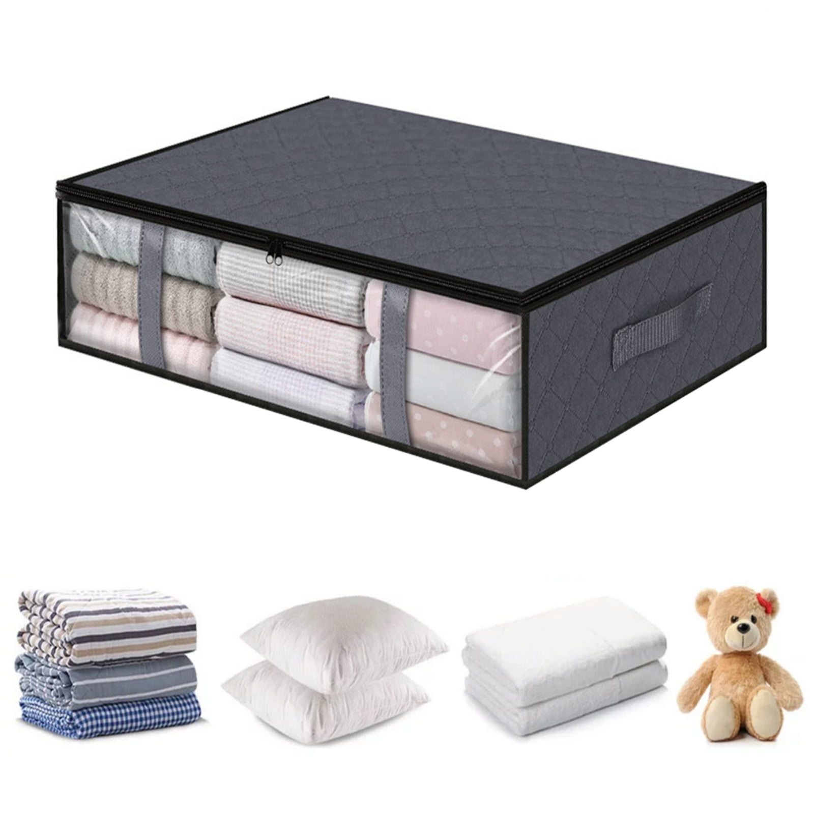 Tripumer Under Bed Storage Box Clothing Storage Box Foldable Blanket
