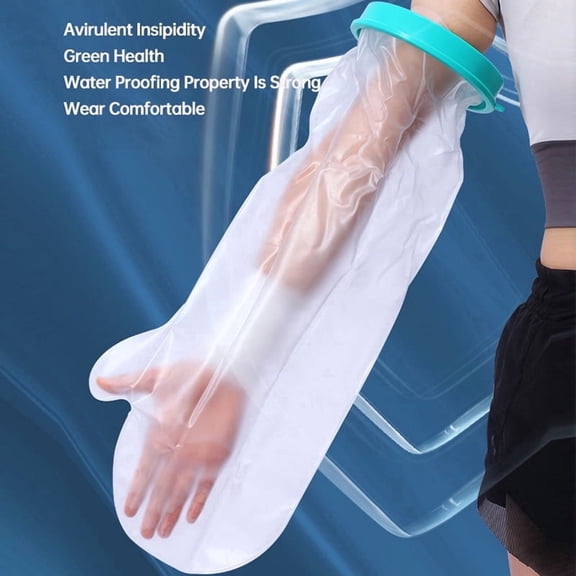 Tripumer Waterproof Cast Cover for Adults (Short Arm), Reusable Watertight Bandage Protector for Showers and Baths, Fits Wrist, Elbow, And Hand Injuries, And Post-Surgery Recovery