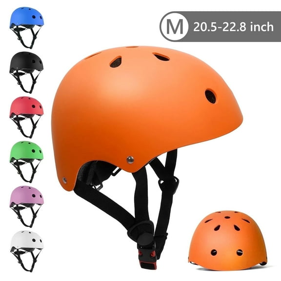 Tripumer Youth Bike Helmet Boys Girls Scooter for 9 -15 Years Skateboard  Adjustable Helmet Orange