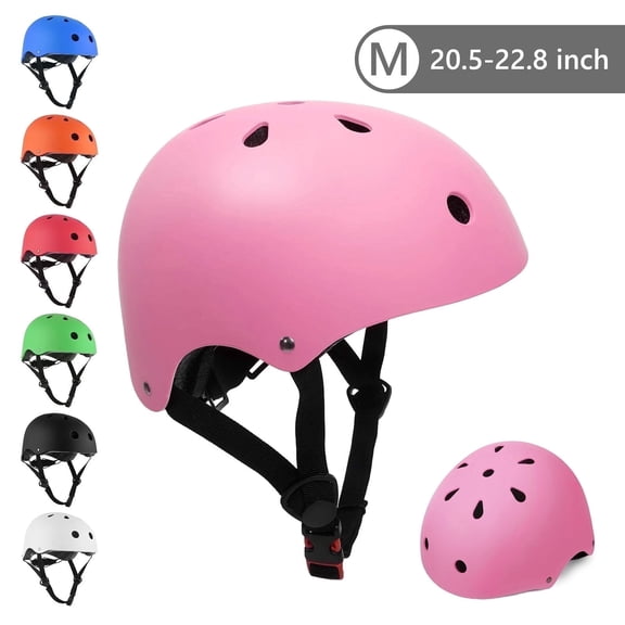 Tripumer Youth Bike Helmet Boys Girls Scooter for 9 -15 Years Skateboard Adjustable Helmet Pink