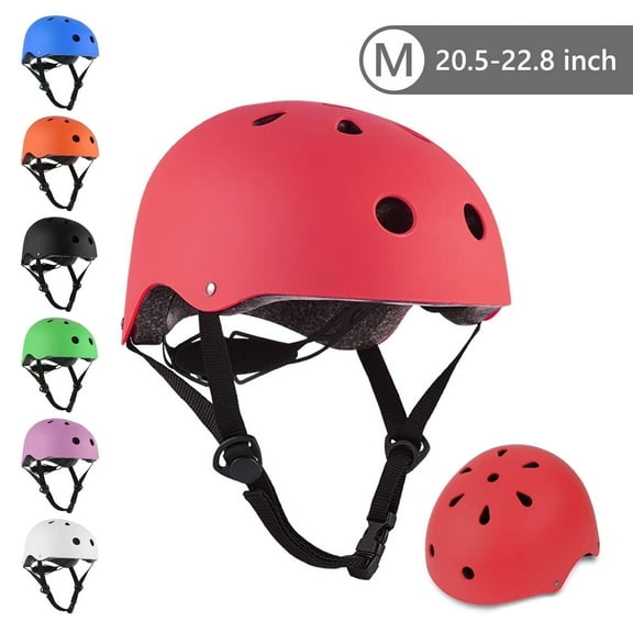 Tripumer Youth Bike Helmet Boys Girls Scooter for 9 -15 Years Skateboard Adjustable Helmet Red